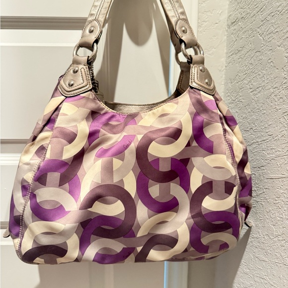 Coach Madison Op Art Sateen Maggie Shoulder Bag - Picture 4 of 13